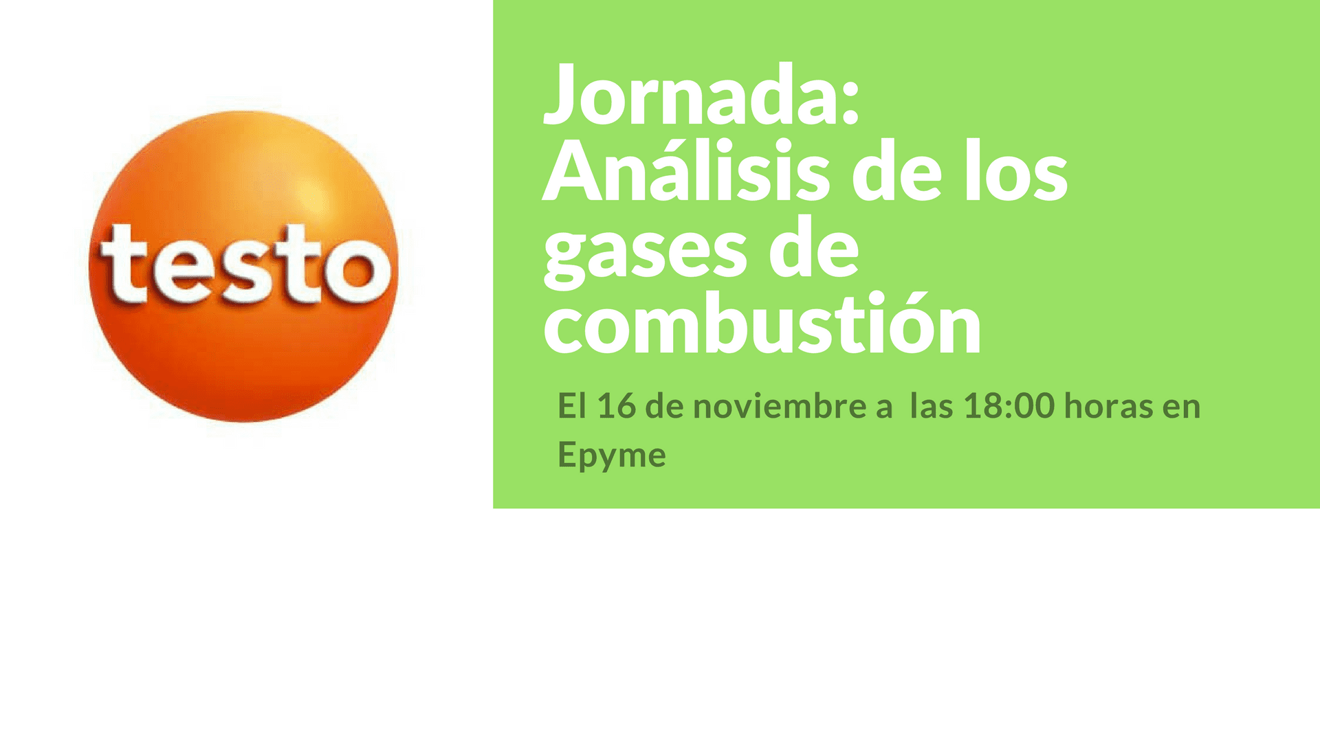 Jornada Técnica sobre el análisis de los gases de combustión