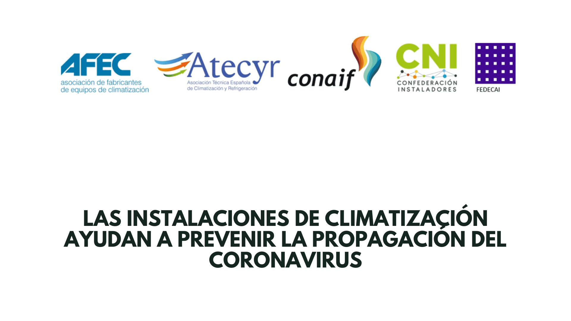 Las instalaciones de climatización ayudan a prevenir la propagación del coronavirus