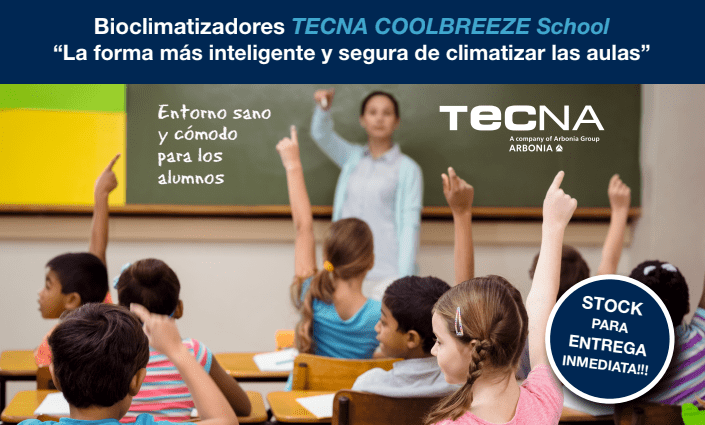 Bioclimatizadores evaporativos TECNA COOLBREEZE: Aire sano y puro para colegios